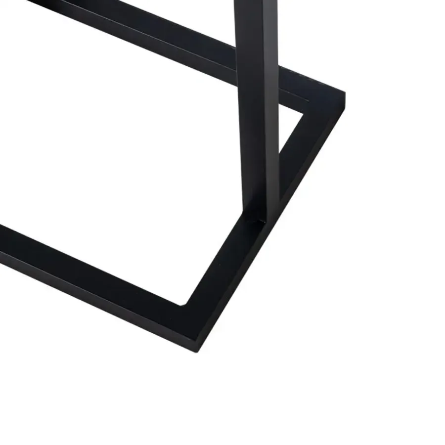 Giga Meubel Kledingrek Zwart - Metaal - 40x30x190cm - Stella