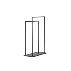 Kledingrekken|Kledingrekken-Fjôrd Kledingrek Zwart Metaal - 70x30x100cm - Alva