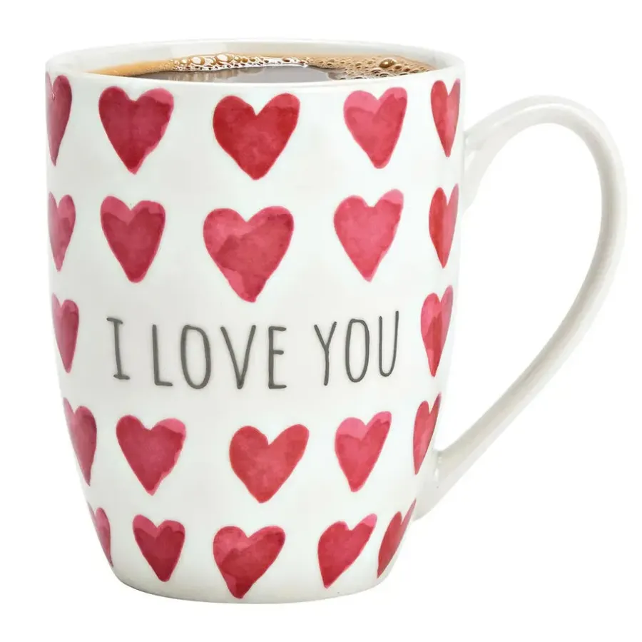 Secret de Gourmet Koffiemok MR Lover Lover - 1x - Keramiek - wit/rood