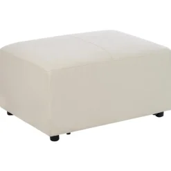 Leen Bakker KOHLO - Ottomaan - Lichtbeige - Polyester