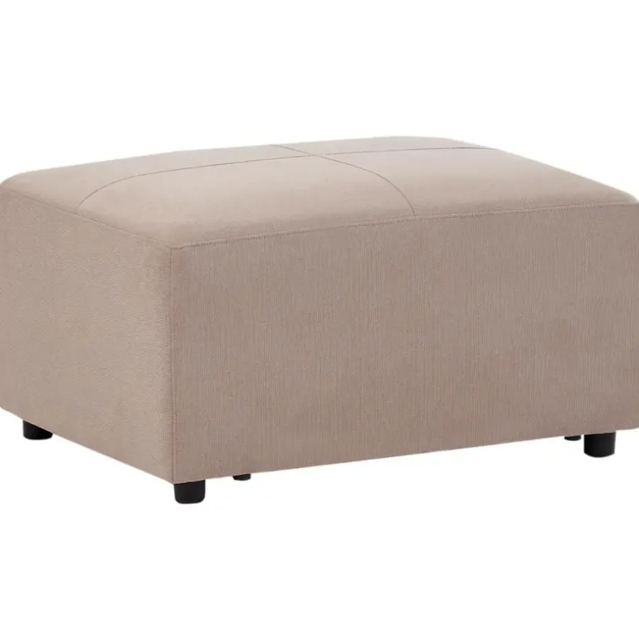Hockers En Voetenbanken-Leen Bakker KOHLO - Ottomaan - Taupe - Polyester
