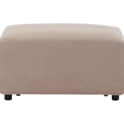 Hockers En Voetenbanken-Leen Bakker KOHLO - Ottomaan - Taupe - Polyester