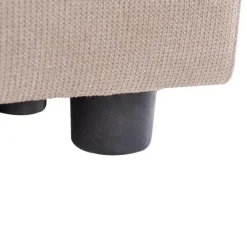 Hockers En Voetenbanken-Leen Bakker KOHLO - Ottomaan - Taupe - Polyester