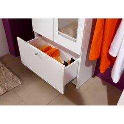 Parisot Kolomkast Fares 59cm met 2 deuren - 1 lade - wit