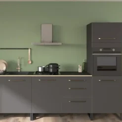 Buffetkasten-Parisot Kolomkast Wade met ruimte voor oven - antraciet