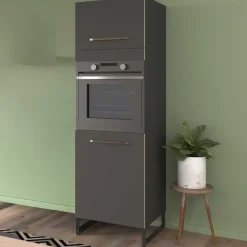 Buffetkasten-Parisot Kolomkast Wade met ruimte voor oven - antraciet