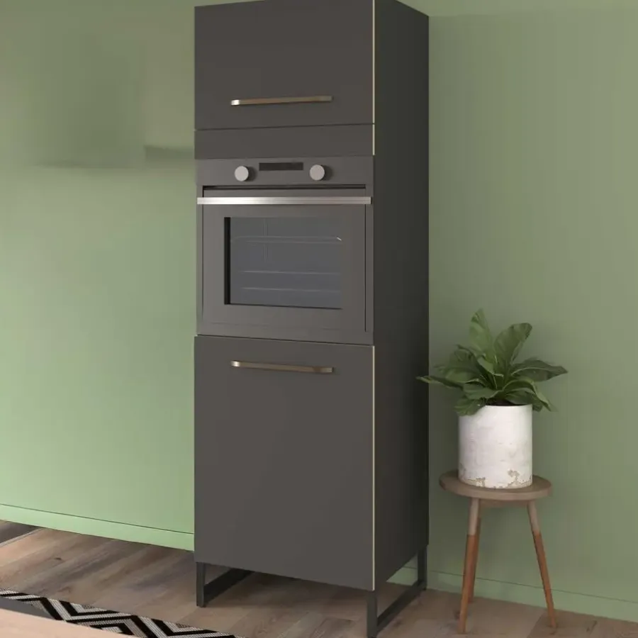 Buffetkasten-Parisot Kolomkast Wade met ruimte voor oven - antraciet