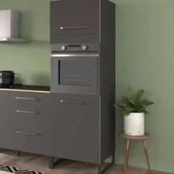 Buffetkasten-Parisot Kolomkast Wade met ruimte voor oven - antraciet