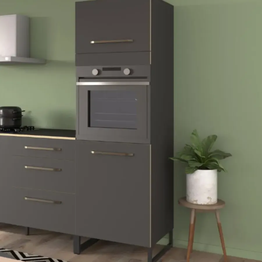 Buffetkasten-Parisot Kolomkast Wade met ruimte voor oven - antraciet