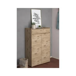 Loft24 Kosmo - Schoenenkast met 2 deuren in eiken effect