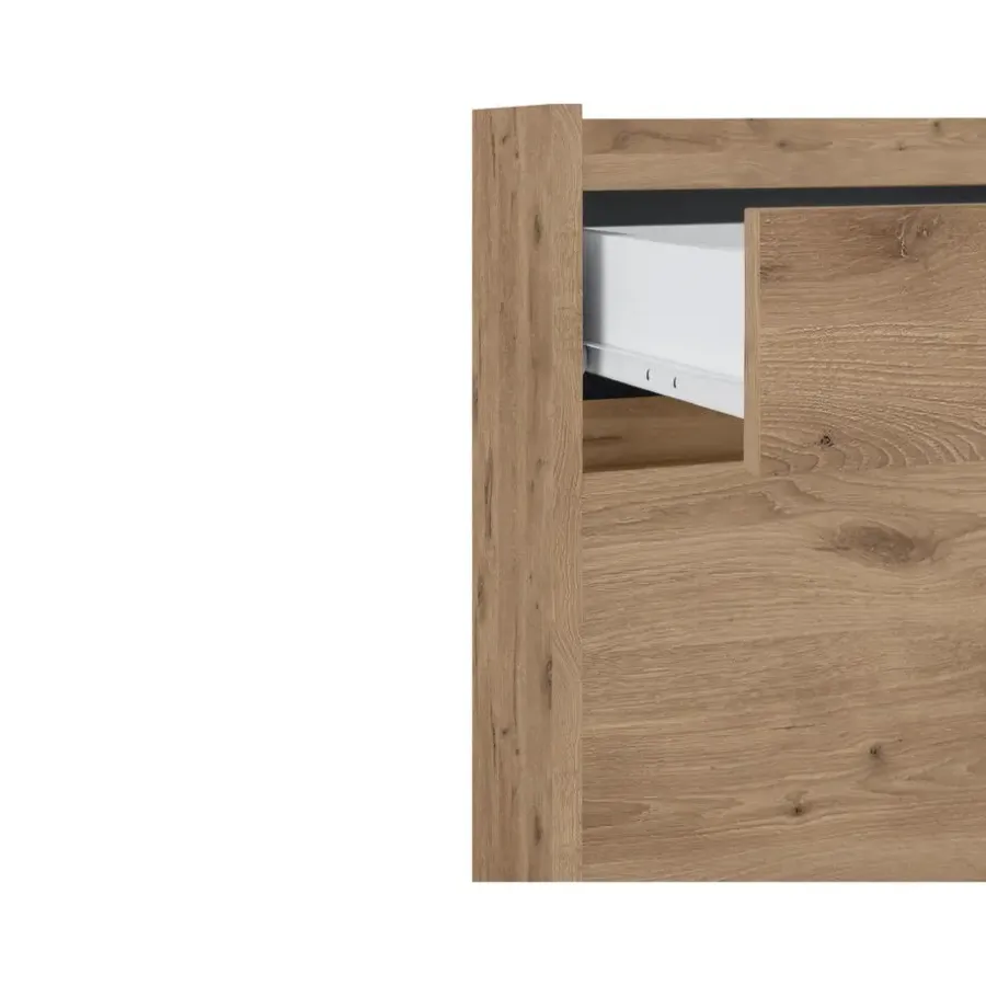 Loft24 Kosmo - Schoenenkast met 2 deuren in eiken effect