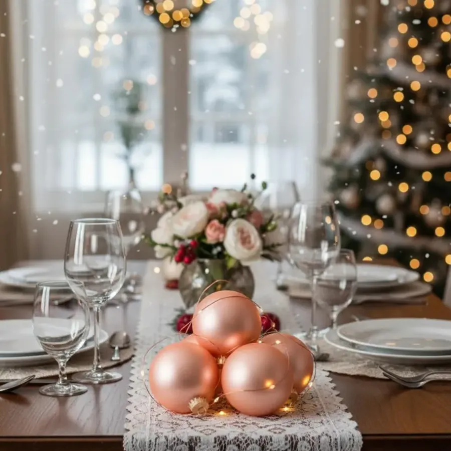 Kerstdecoratie-Krebs Kerstballen - 8 stuks - glas - koraal velvet roze - 7 cm