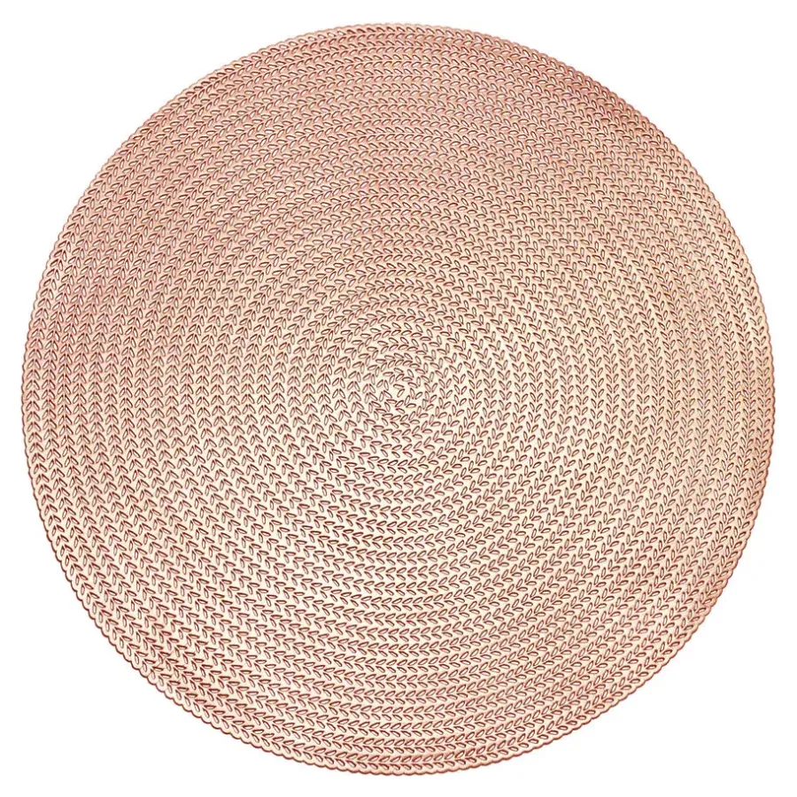 Krumble Placemat rond - PVC - Rosegoud