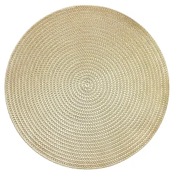 Krumble Placemat rond - PVC - Goud - Set van 4