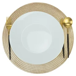 Krumble Placemat rond - PVC - Goud - Set van 2