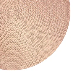 Krumble Placemat rond - PVC - Rosegoud - Set van 6
