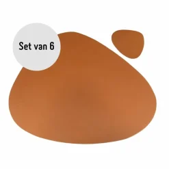 Placemats-Krumble Placemat set design - 6 stuks - Bruin