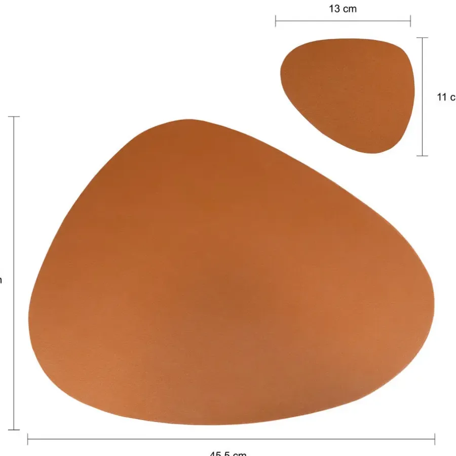 Placemats-Krumble Placemat set design - 6 stuks - Bruin