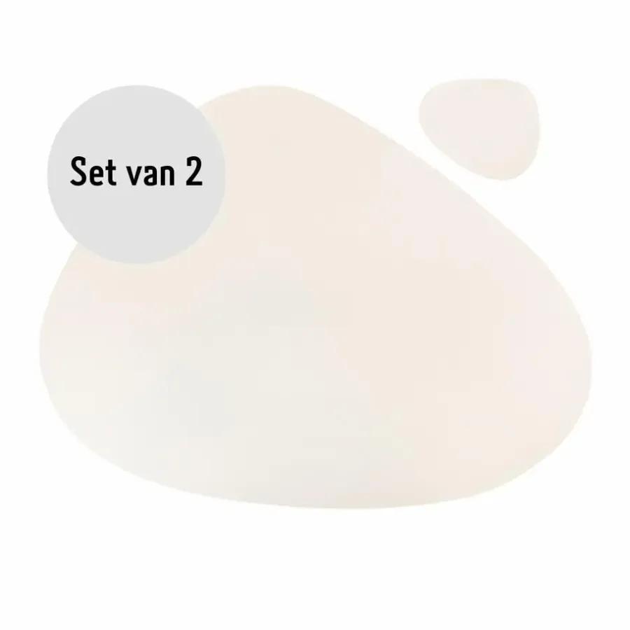 Placemats-Krumble Placemat set design - 2 stuks - Wit