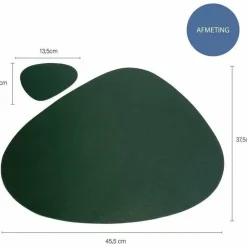 Placemats-Krumble Placemat set design - 6 stuks - Groen