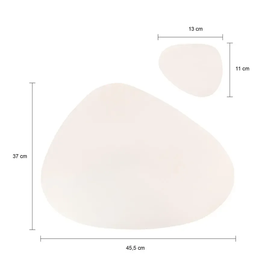 Krumble Placemat set design - 6 stuks - Wit