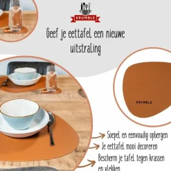 Placemats-Krumble Placemat set design - 2 stuks - Bruin