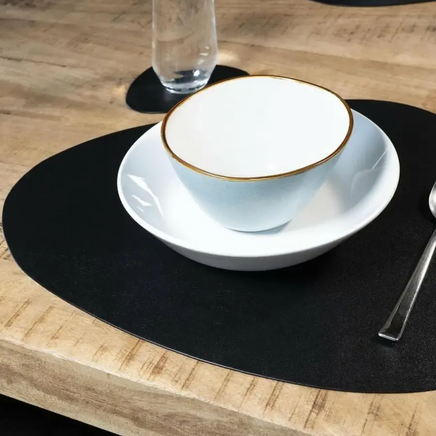 Placemats-Krumble Placemat set design - 4 stuks - Zwart