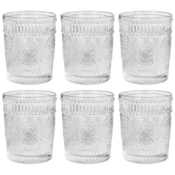 Krumble Waterglas vintage - 260 ml - Set van 6