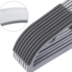 Kledingopbergers-ACAZA Kunststof kledinghangers - antislip - draaibare haak - 30 stuks - grijs