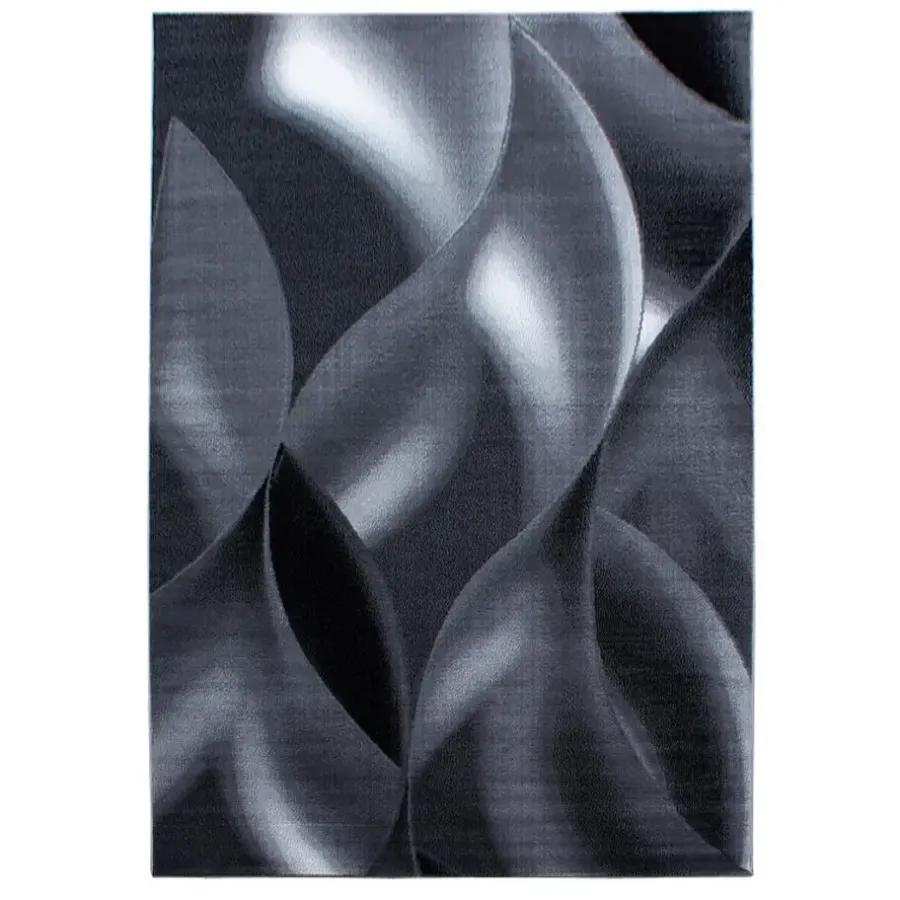 Laagpolige Vloerkleden-Muratap Laagpolig Vloerkleed Plus - Grijs Zwart - 160x230 cm - Tapijt Woonkamer