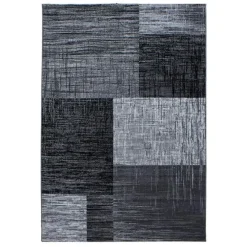 Laagpolige Vloerkleden-Muratap Laagpolig Vloerkleed Plus - Grijs Zwart - 160x230 cm - Tapijt Woonkamer