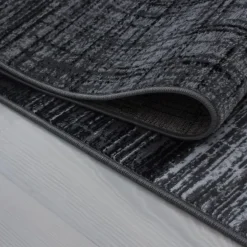 Laagpolige Vloerkleden-Muratap Laagpolig Vloerkleed Plus - Grijs Zwart - 160x230 cm - Tapijt Woonkamer