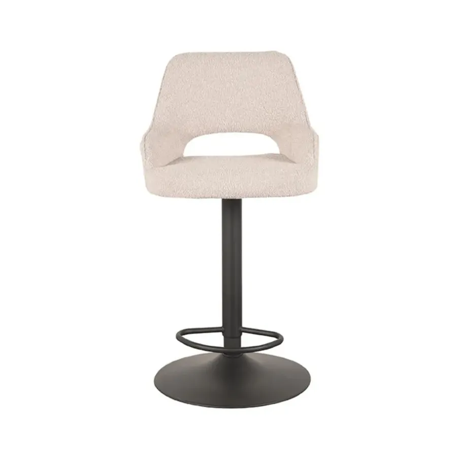 Barkrukken-LABEL51 Barkruk Fer - Naturel - Boucle - 47 x 45cm - set van 2