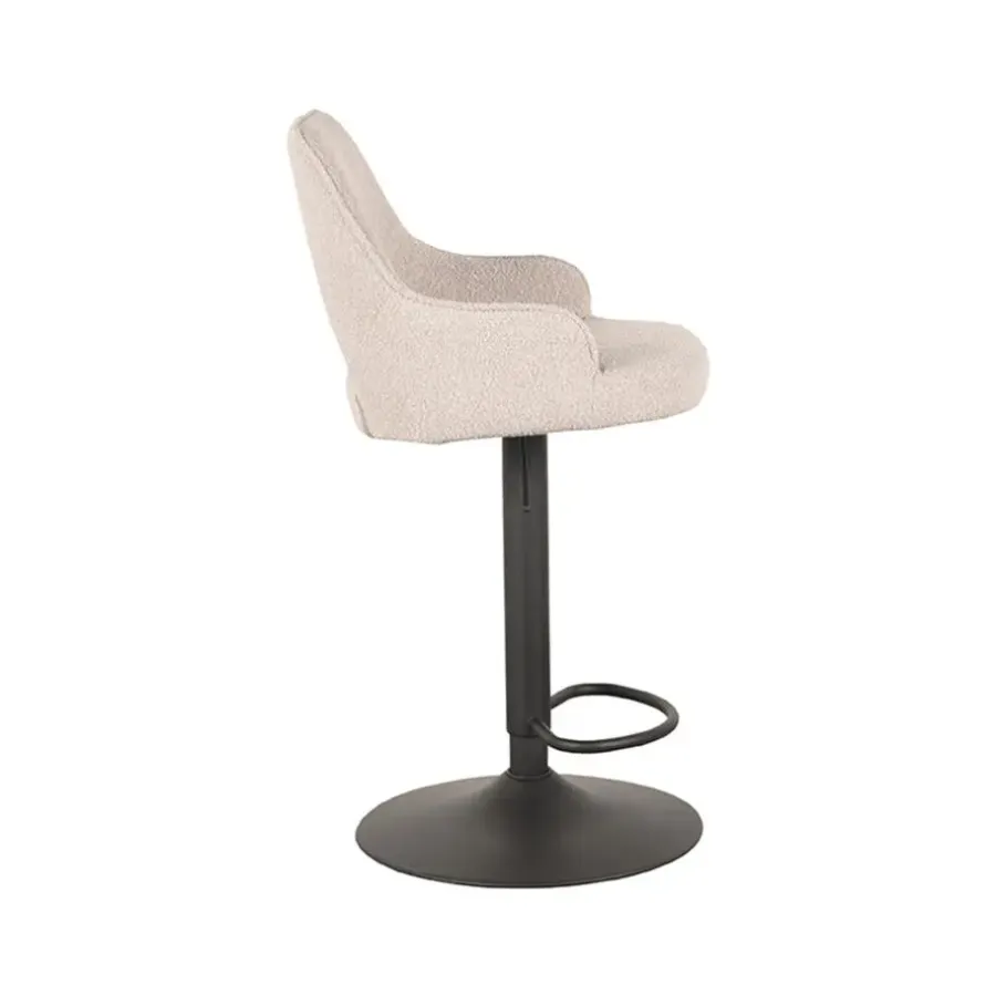 Barkrukken-LABEL51 Barkruk Fer - Naturel - Boucle - 47 x 45cm - set van 2