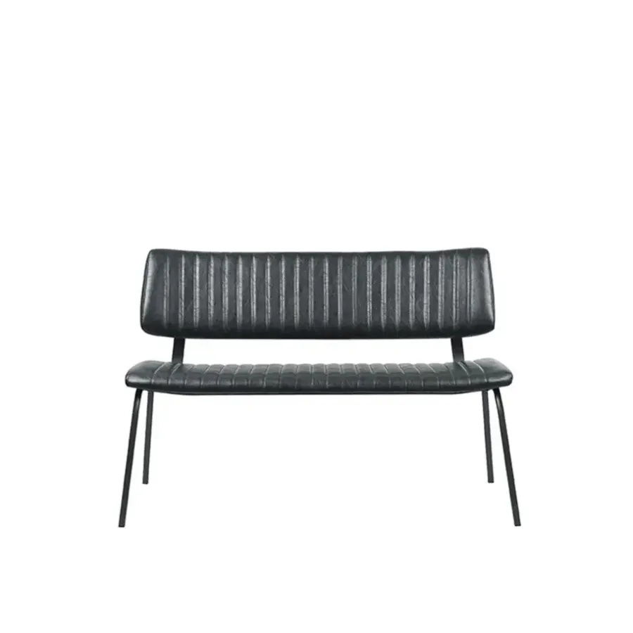 LABEL51 Eetkamerbank Gusto - Zwart - PU-Leder - 120 cm