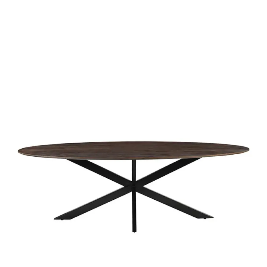 Ovale Eettafels-LABEL51 Eettafel James Ovaal Espresso 240cm