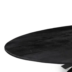Ovale Eettafels-LABEL51 Eettafel James Ovaal Zwart 210cm