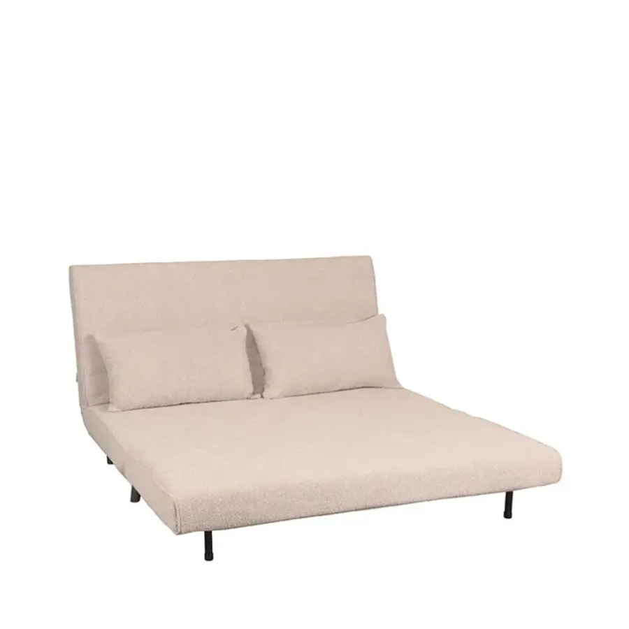 Slaapbanken|Slaapbanken-LABEL51 Slaapbank Double Bouclé Naturel/Zwart