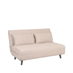 Slaapbanken|Slaapbanken-LABEL51 Slaapbank Double Bouclé Naturel/Zwart
