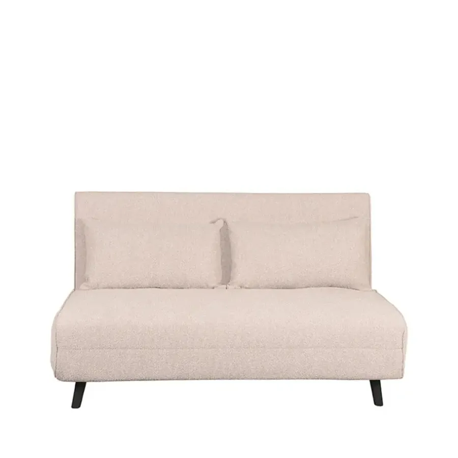 Slaapbanken|Slaapbanken-LABEL51 Slaapbank Double Bouclé Naturel/Zwart