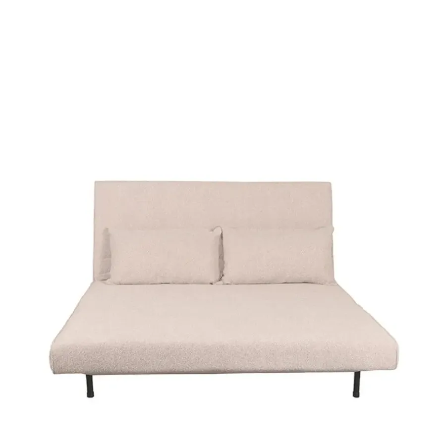 Slaapbanken|Slaapbanken-LABEL51 Slaapbank Double Bouclé Naturel/Zwart