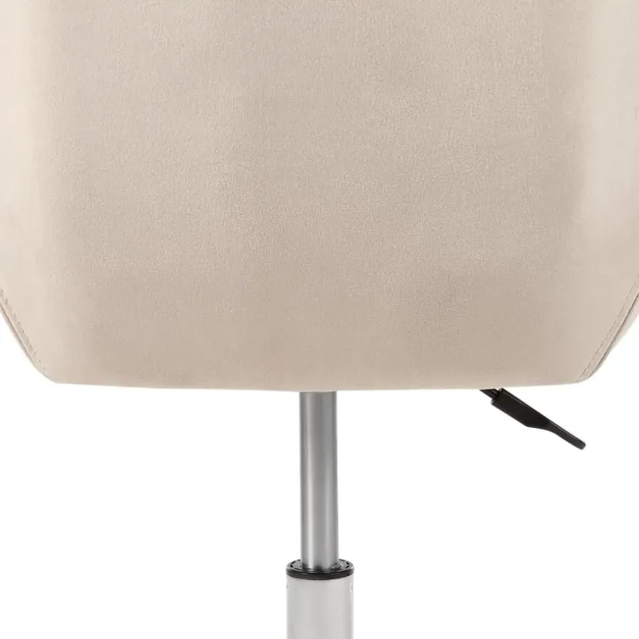 Leen Bakker LABELLE - Bureaustoel - Beige - Fluweel