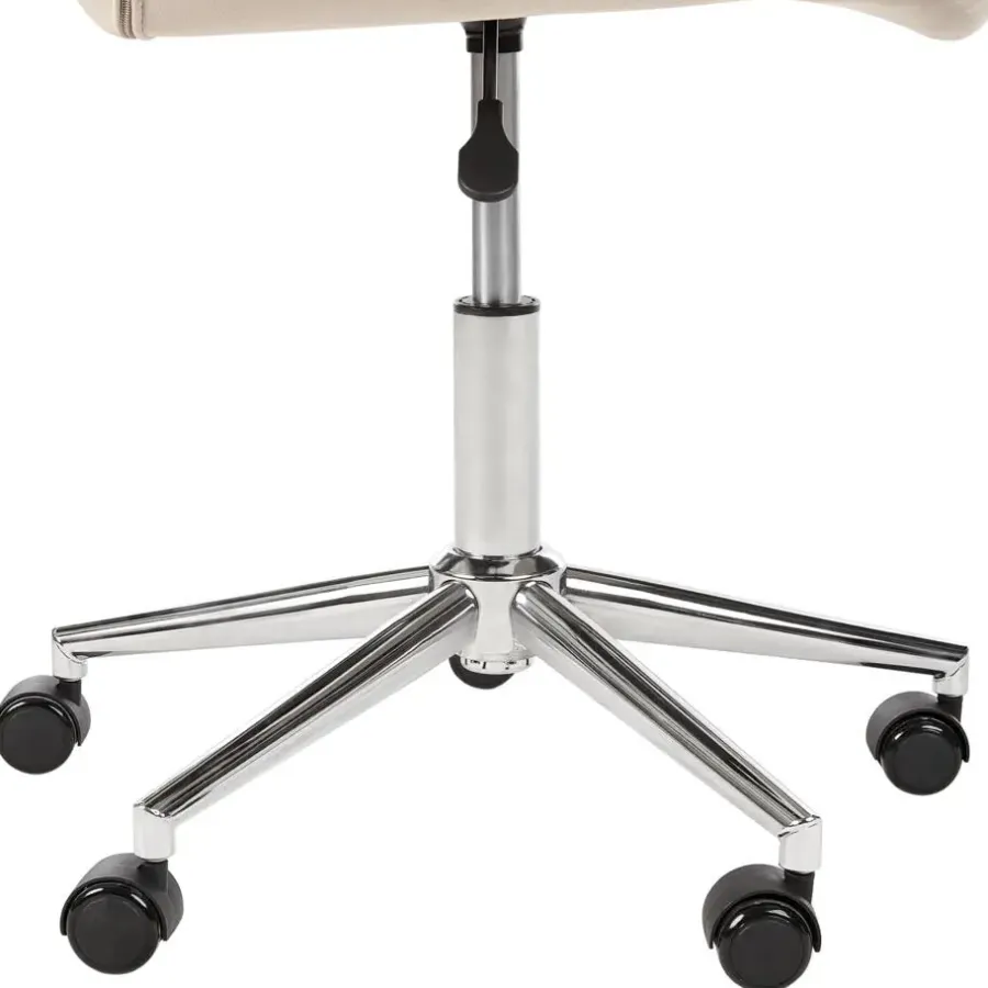 Leen Bakker LABELLE - Bureaustoel - Beige - Fluweel