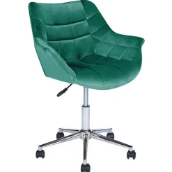 Bureaustoelen|Bureaustoelen-Beliani LABELLE - Bureaustoel - Groen - Fluweel