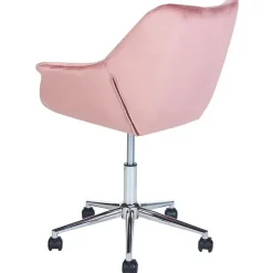 Bureaustoelen|Bureaustoelen-Beliani LABELLE - Bureaustoel - Roze - Fluweel