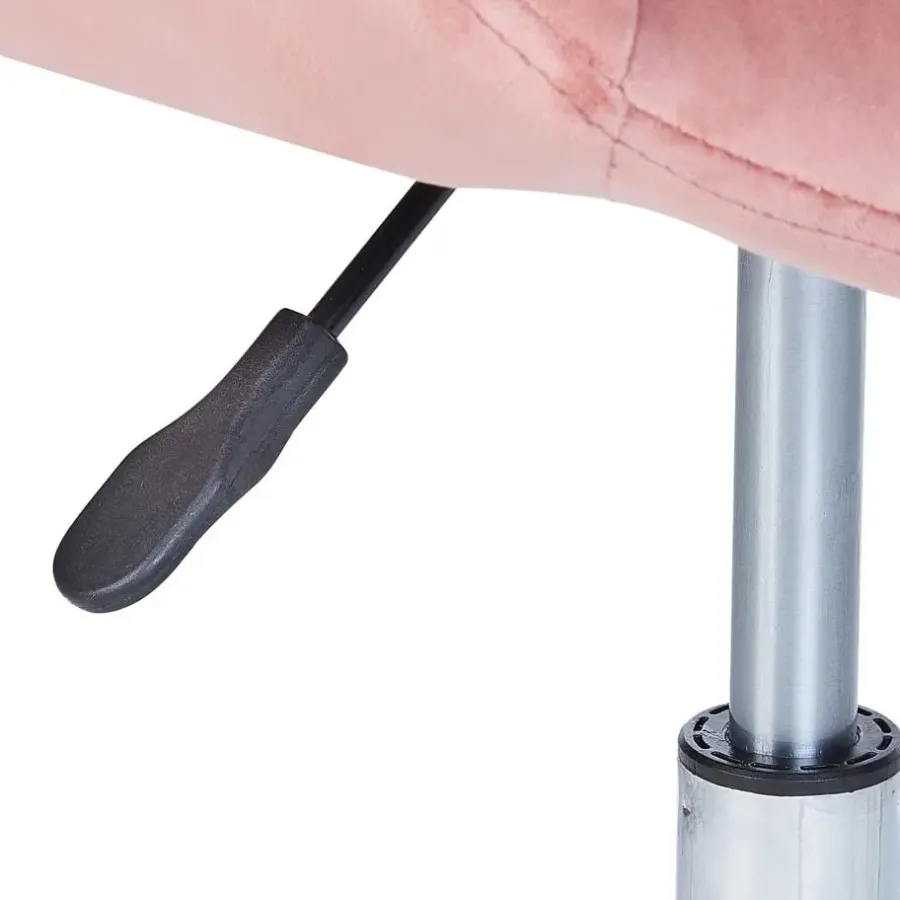 Bureaustoelen|Bureaustoelen-Beliani LABELLE - Bureaustoel - Roze - Fluweel