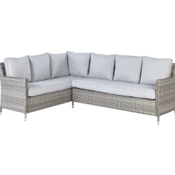 Loungesets-Beliani LACONA - Loungeset 9-zits - Grijs - Kunstrotan