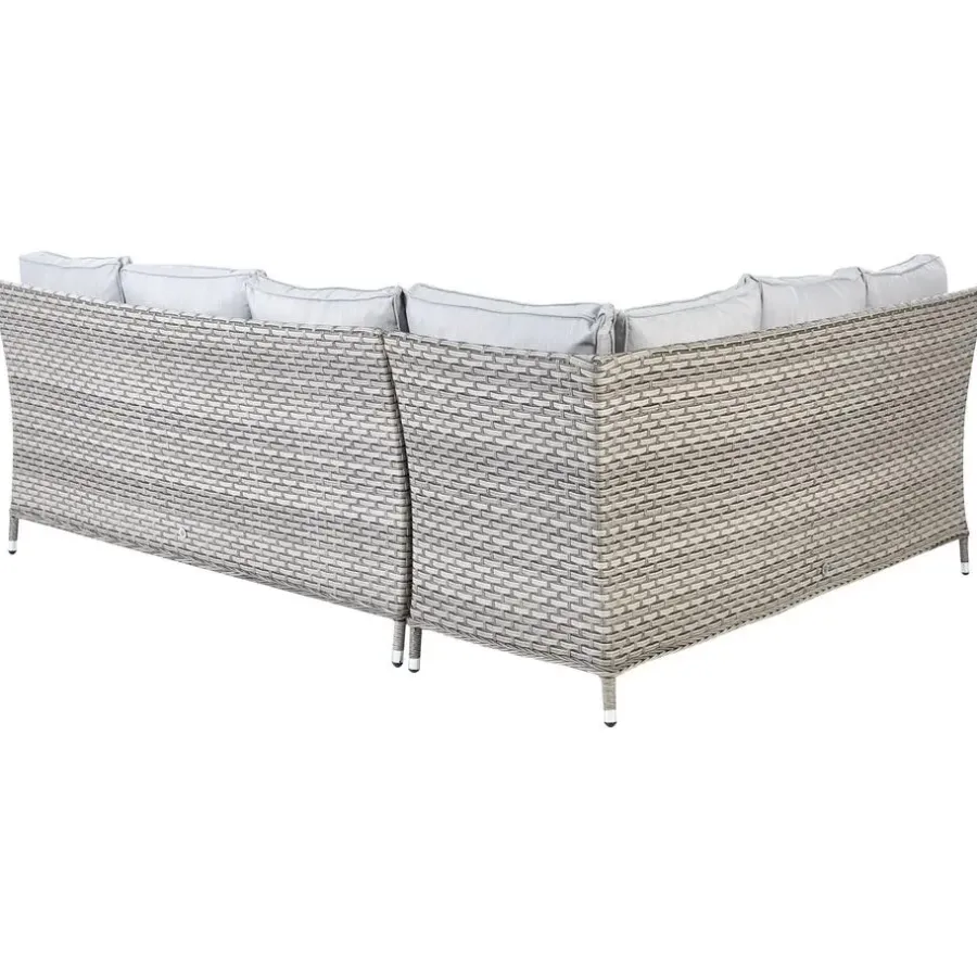 Loungesets-Beliani LACONA - Loungeset 9-zits - Grijs - Kunstrotan