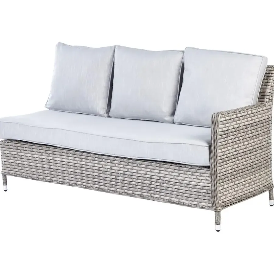 Loungesets-Beliani LACONA - Loungeset 9-zits - Grijs - Kunstrotan