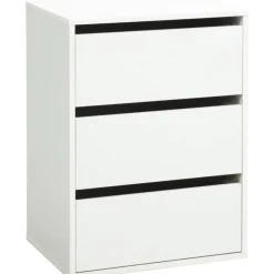 Ladeblokken-Leen Bakker Ladeblok Bergamo - wit - 70,2x51x39,9 cm